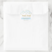 Sticker Rond Twinkle Little Star Baby shower Bleu & Or (Sac)