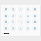 Sticker Rond Twinkle Little Star Blue Baby Boy (Feuille)