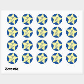 Sticker Rond Twinkle Little Star Cute 1er Anniversaire Thème de (Feuille)
