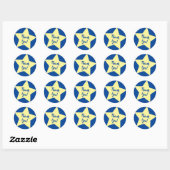 Sticker Rond Twinkle Little Star Cute 1er Anniversaire Thème de (Feuille)