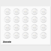 Sticker Rond Twinkle Little Star Gris Baby shower (Feuille)