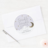 Sticker Rond Twinkle Little Star Lilac Baby shower (Enveloppe)