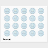 Sticker Rond Twinkle Little Star Sky Baby shower bleu (Feuille)
