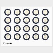 Sticker Rond Twinkle Little Star Starry Sky & Moon Baby shower (Feuille)