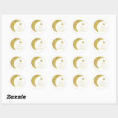 Sticker Rond Twinkle petit Star Gold Parties scintillant Moon S (Feuille)