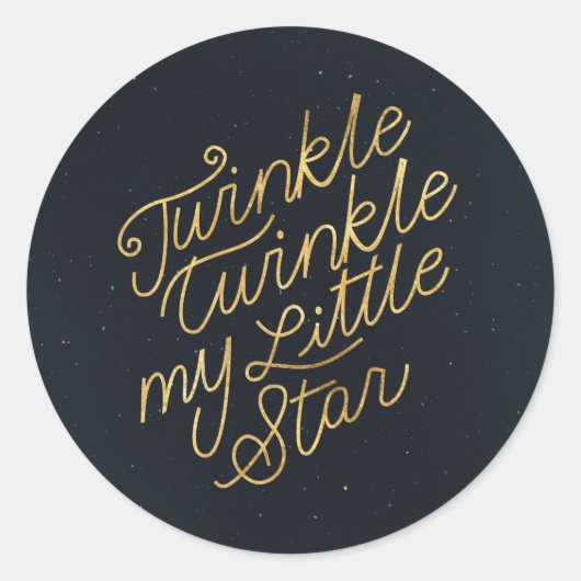 Sticker Rond Twinkle scintille ma petite étoile (Devant)