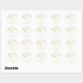 Sticker Rond Twinkle scintille petit baby shower étoile en fave (Feuille)