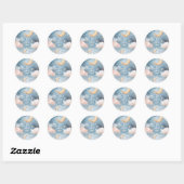 Sticker Rond Twinkle scintiller petite étoile Baby shower migno (Feuille)