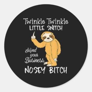 Sticker Rond Twinkle Twinkle Little Snitch Mince Votre entrepri