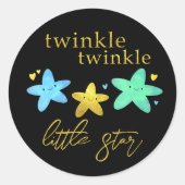 Sticker Rond Twinkle Twinkle Little Star Baby shower Enveloppe (Devant)