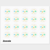 Sticker Rond Twinkle Twinkle Little Star Baby shower Enveloppe (Feuille)