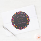 Sticker Rond Twinkle Twinkle Little Star Chalkboard Anniversair (Enveloppe)