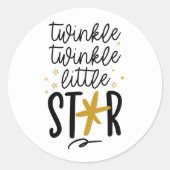 Sticker Rond Twinkle Twinkle Little Star Doodle (Devant)