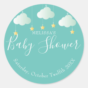 Sticker Rond Twinkle twinkle petite étoile baby shower