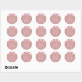 Sticker Rond Twinkle Twinkle Ready To POP Baby shower Rose (Feuille)
