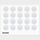 Sticker Rond Twinkle Twinkle Stars Sprinkle Cloud Baby shower (Feuille)