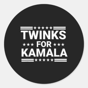 Sticker Rond Twinks Pour Kamala Harris 1