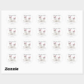 Sticker Rond Twins Joint Kitty Chat Anniversaire Merci Favorise (Feuille)