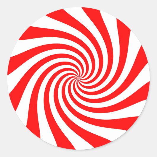 Sticker Rond Twirl de menthe poivrée (Devant)