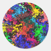 Sticker Rond Twirly coloré Abstrait / (Devant)