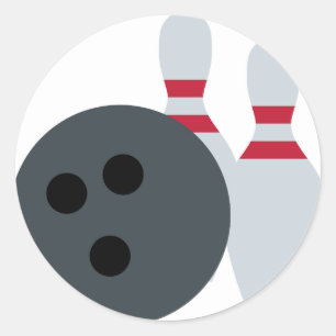 Sticker Rond Twitter Emoji - Bowling fans