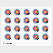 Sticker Rond Twitter Emoticon - target archery (Feuille)