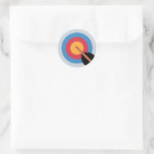 Sticker Rond Twitter Emoticon - target archery (Sac)