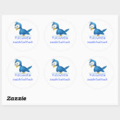 Sticker Rond Twitter Suivez-moi @ Votre Nom D'Utilisateur (Feuille)