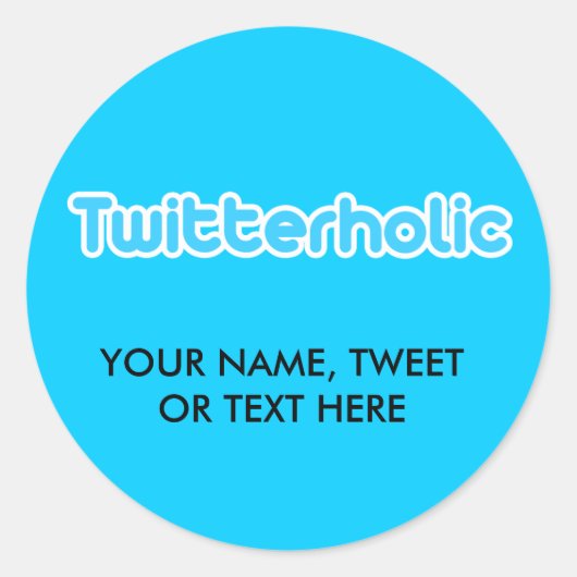 Sticker Rond Twitterholic (Devant)