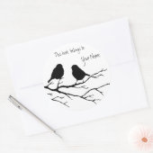 Sticker Rond Two Birds, Ce livre appartient à Bookplate (Enveloppe)