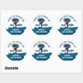 Sticker Rond Twonado Twister Tornado Blue Grunge Birthday (Feuille)