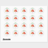 Sticker Rond TWOTTI Tutti Frutti Fruits d'été Enfants 2e annive (Feuille)