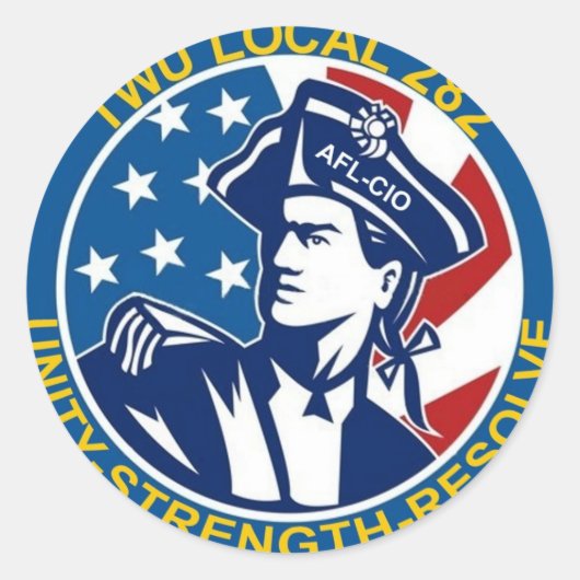 Sticker Rond TWU Local 282 (Devant)