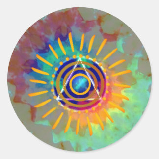 Sticker Rond Tyedye spirituel