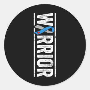 Sticker Rond Type 1 Guerrier du diabète - Sideways Sensibilisat