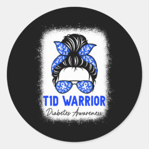 Sticker Rond Type 1 Guerrier du diabète T1d Mois de sensibilisa