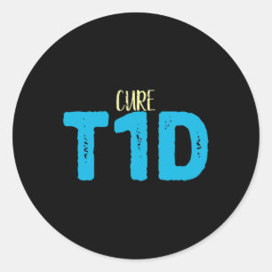 Sticker Rond Type 1 Sensibilisation au diabète - Cure Tid Diabè