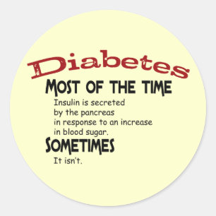 Sticker Rond Type - 2 cadeaux et T-shirts de diabète