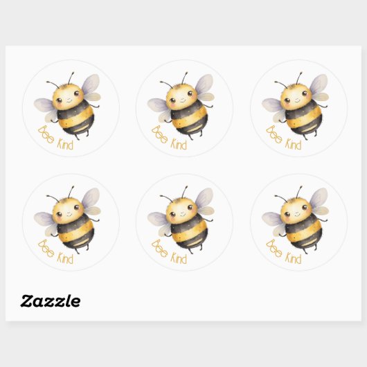 Sticker rond type abeille (Feuille)