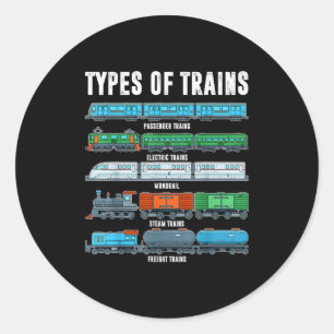 Sticker Rond Types De Trains Chemise Enfant Garçon Locomotive F