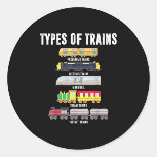 Sticker Rond Types De Trains Chemise Enfant Garçon Locomotive F