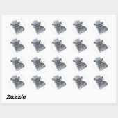 Sticker Rond Typewriter (Feuille)