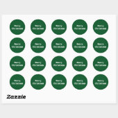 Sticker Rond Typographe de Merry Christmas (Feuille)