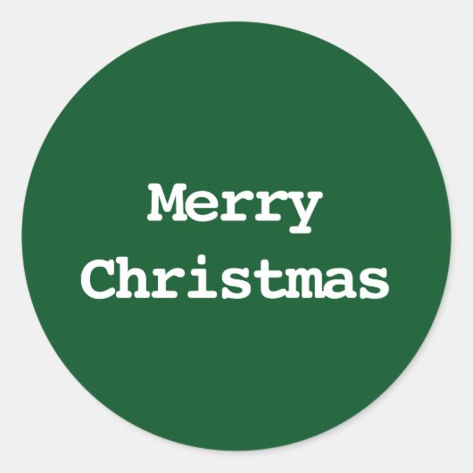 Sticker Rond Typographe de Merry Christmas (Devant)