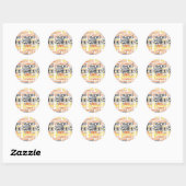 Sticker Rond Typographie BBQ Maître du Grill (Feuille)