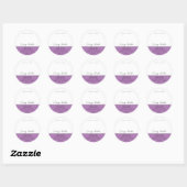 Sticker Rond Typographie blanche de luxe moderne simple de prod (Feuille)