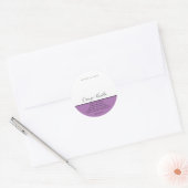 Sticker Rond Typographie blanche de luxe moderne simple de prod (Enveloppe)
