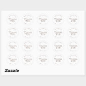 Sticker Rond Typographie Classique Merci Boulangerie (Feuille)