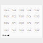 Sticker Rond Typographie d'affirmation neurodivergente minimali (Feuille)