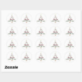 Sticker Rond Typographie de Carol Rustique Christian Christmas (Feuille)